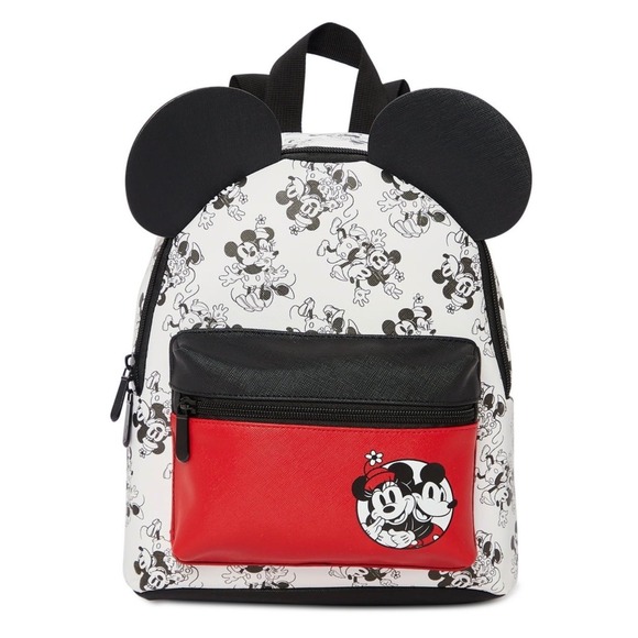 Disney Mickey Mouse Mini Backpack Bioworld White Red Black Ears NWT WM427000194